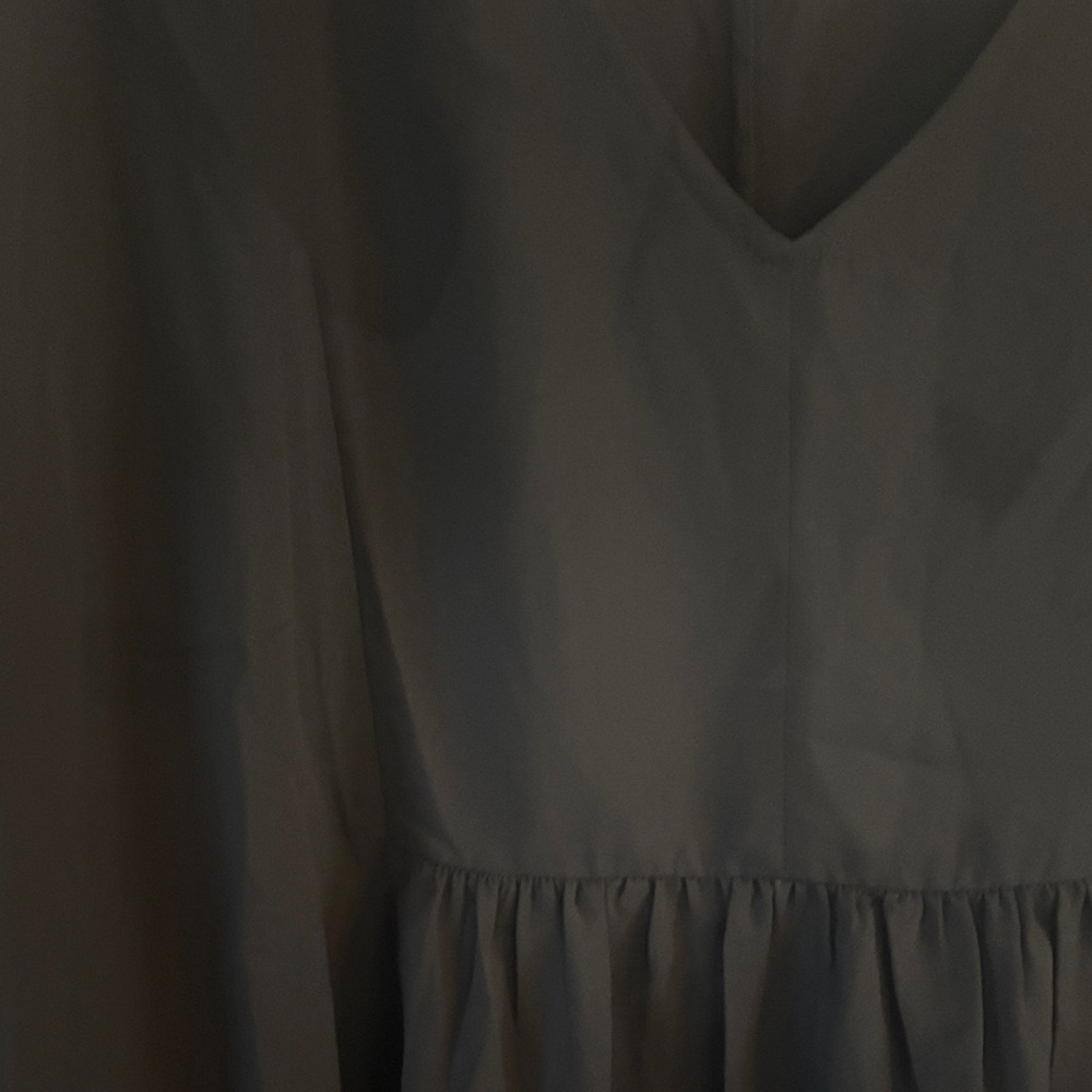 Black Ruffle Sleeve Top - Picture 3 of 4